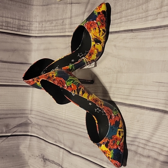 patterned high heels